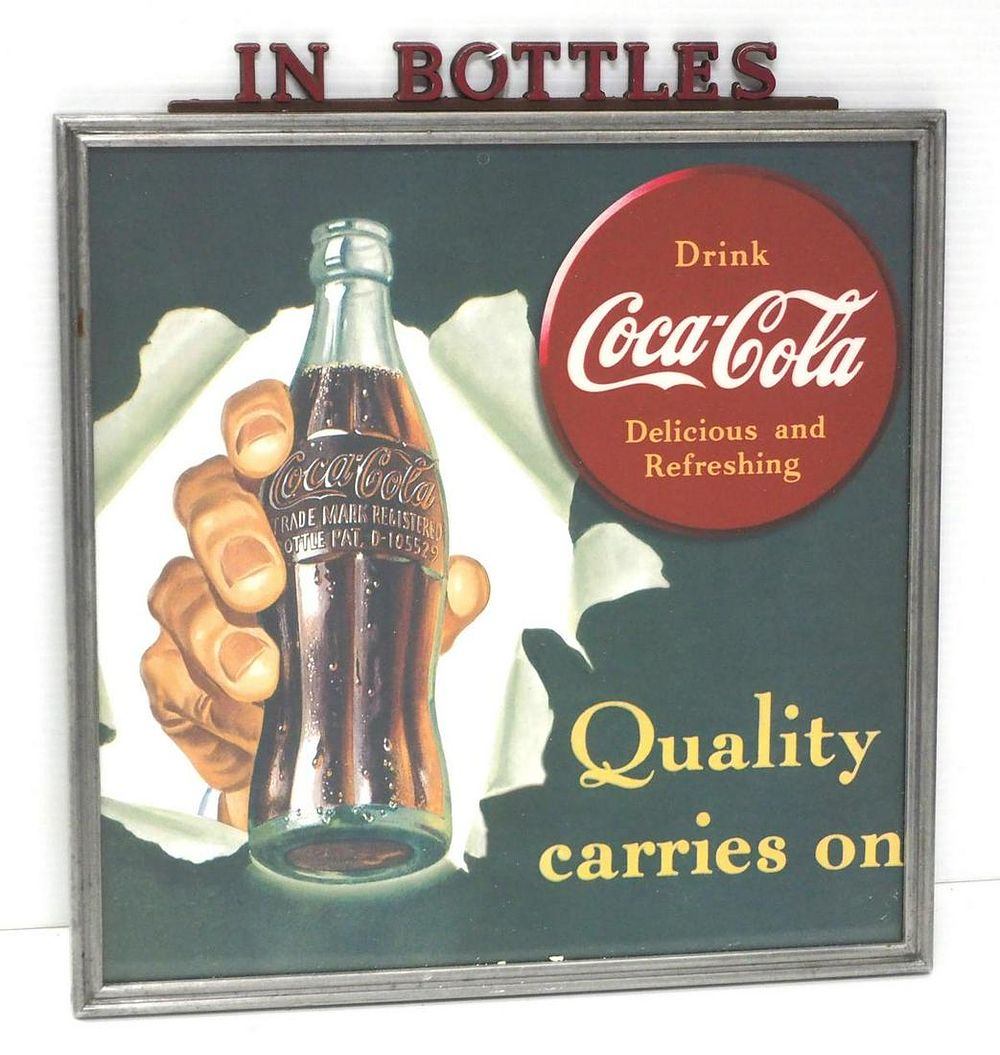 Lot 1786: Price Bros. Coca Cola In Bottles frame