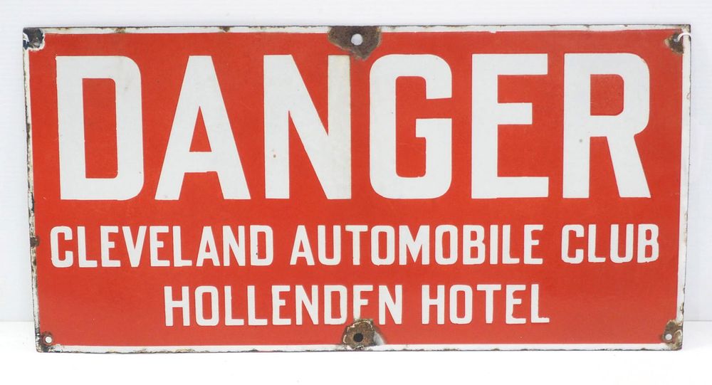 Lot 1838: Cleveland Automobile Club sign
