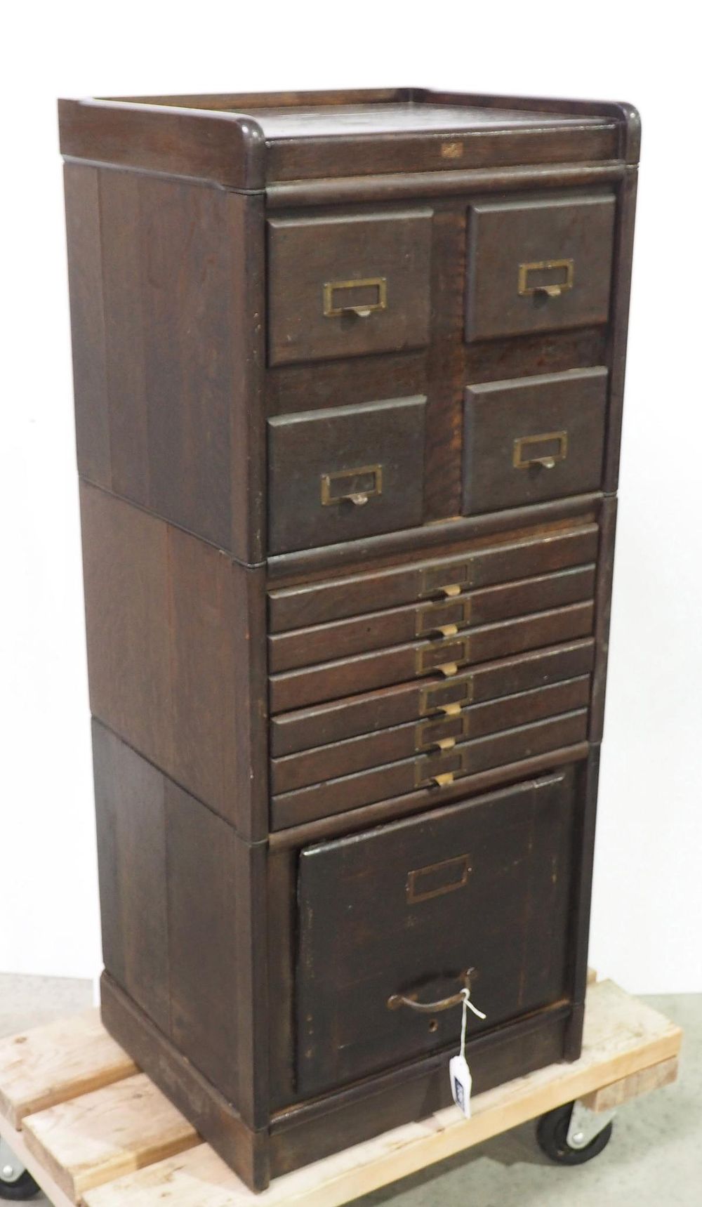 Lot 1861: Wooden filing cabinet