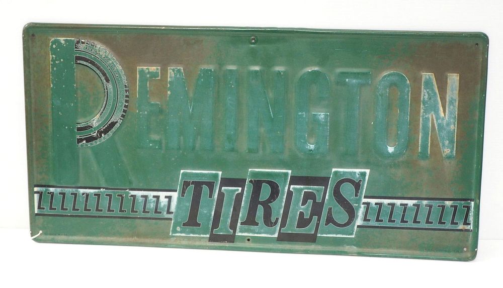 Lot 1899: Remington Tires sign