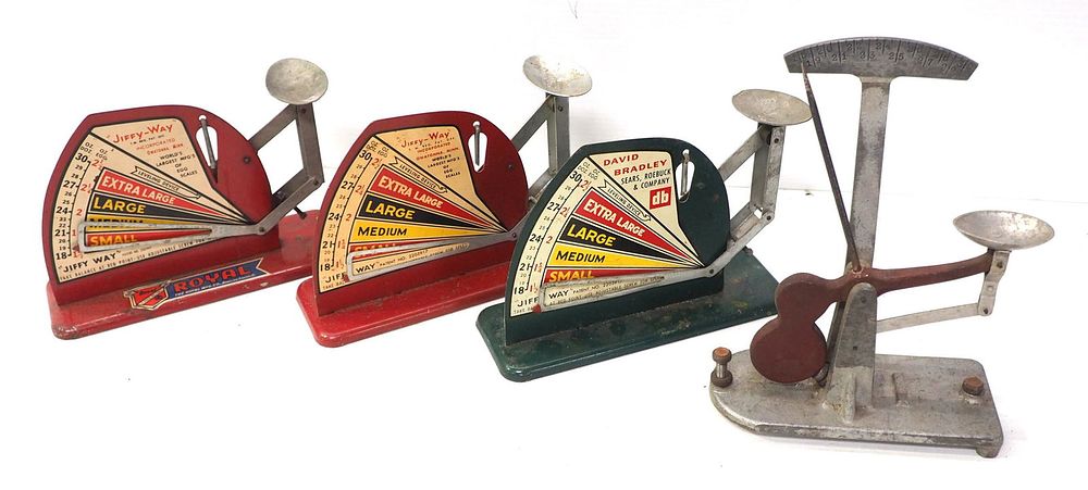Lot 505: (4) Egg scales