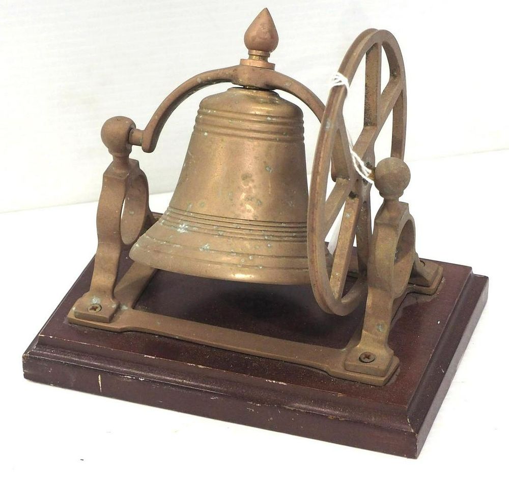 Lot 519: Brass miniature school bell
