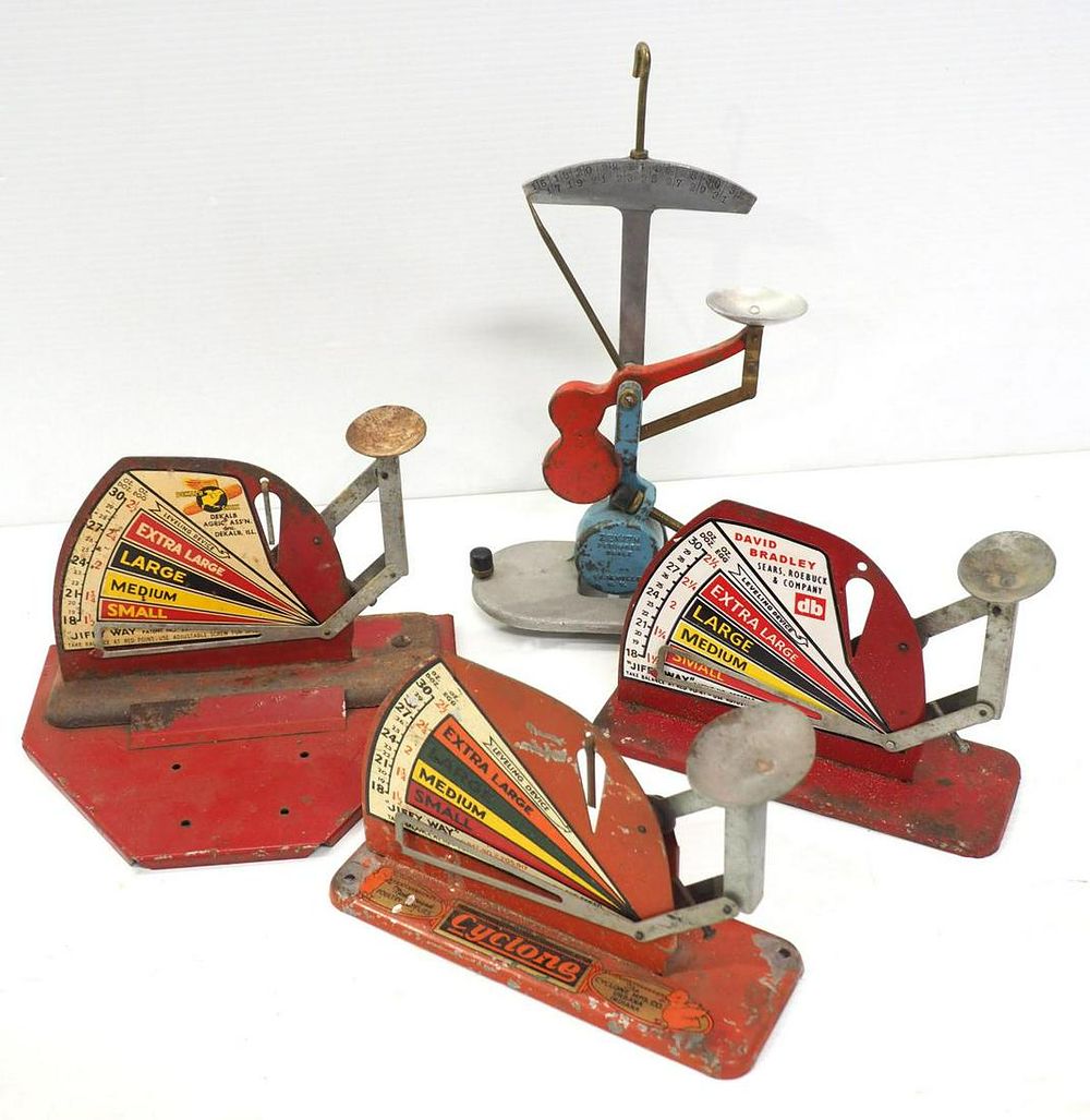 Lot 527: (4) Egg scales