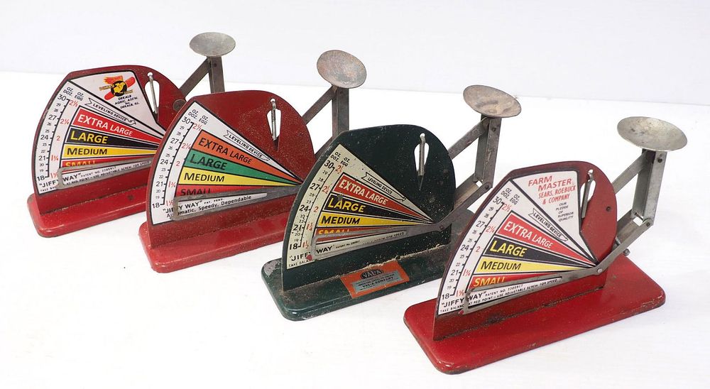 Lot 588: (4) Egg scales