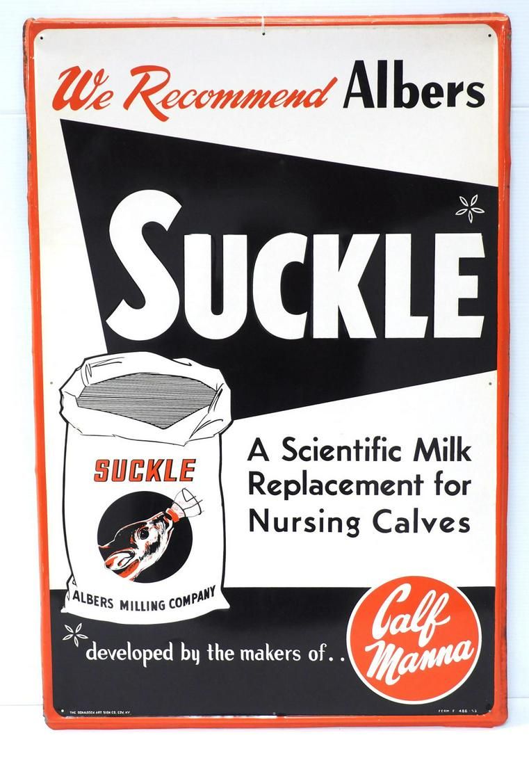Lot 719: Suckle Calf Manna sign