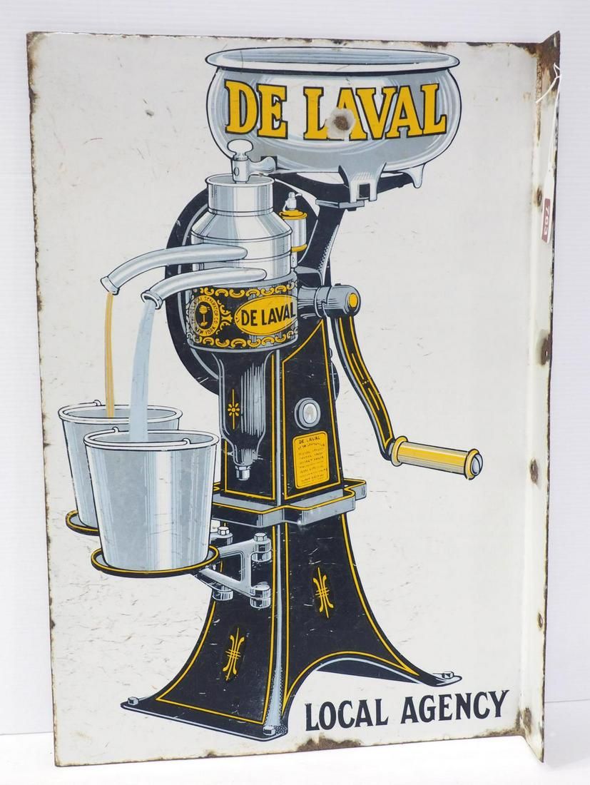 Lot 763: DeLaval Local Agency Cream Separator sign