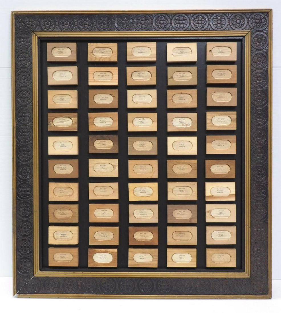 Lot 836: Wood block samples of 50 kinds of wood