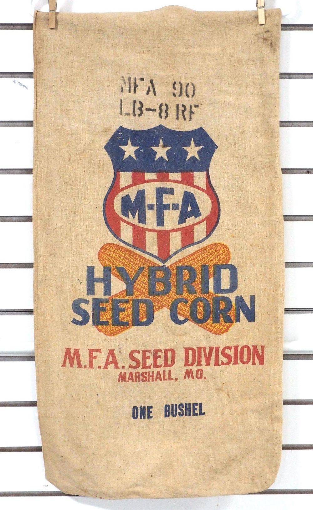 Lot 1052: M-F-A Hybrid Seed Corn seed bag