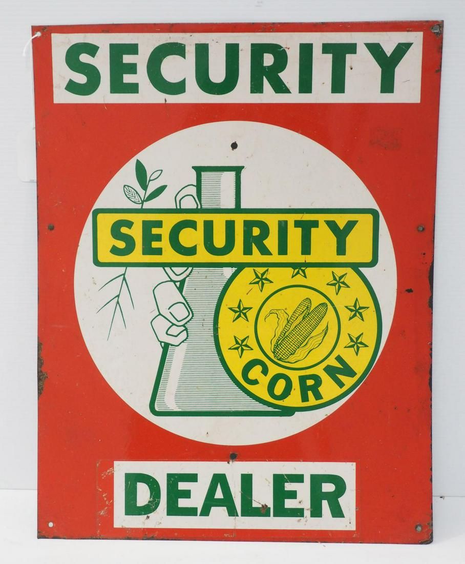 Lot 1075: Security Corn Dealer sign