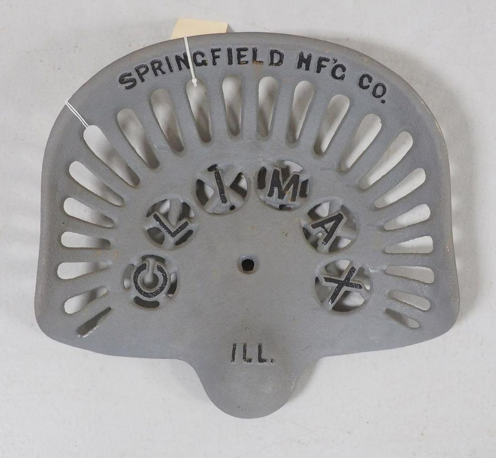 Lot 1081: Springfield Mfg. Co. Climax cast iron seat