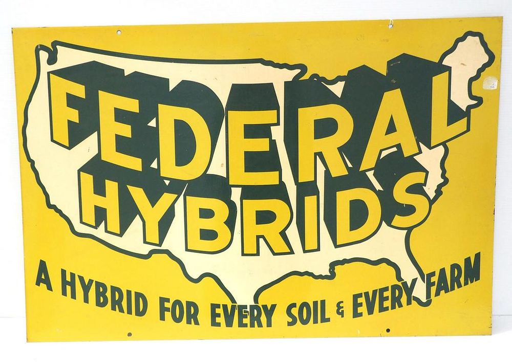 Lot 1106: Federal Hybrids sign