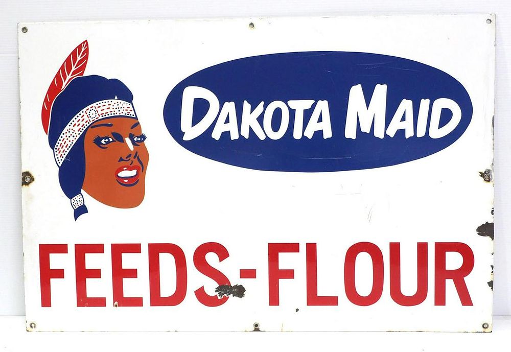 Lot 1138: Dakota Maid Feeds & Flour sign