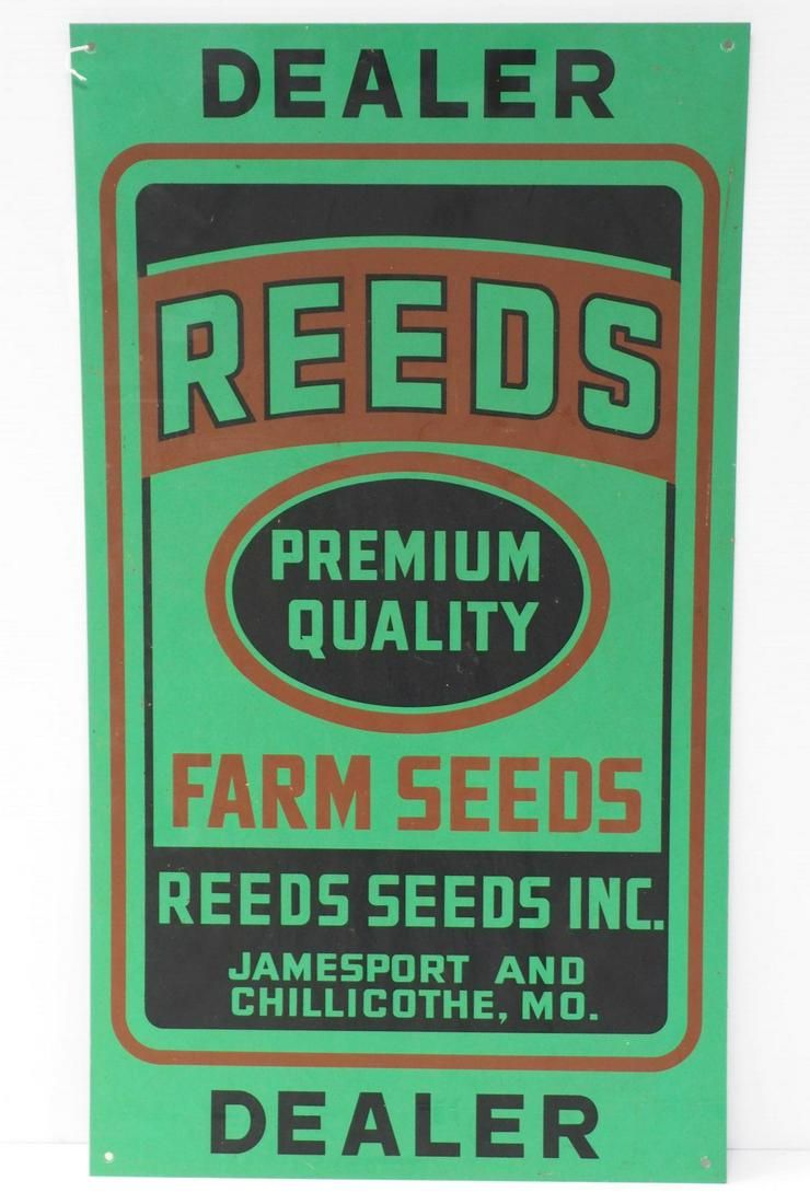Lot 1164: Reeds Farm Seeds sign