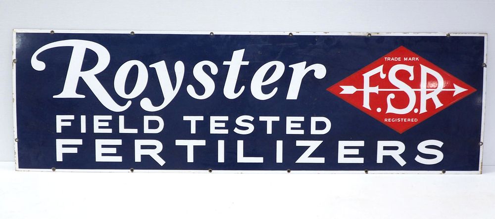 Lot 1242: Royster Fertilizer sign