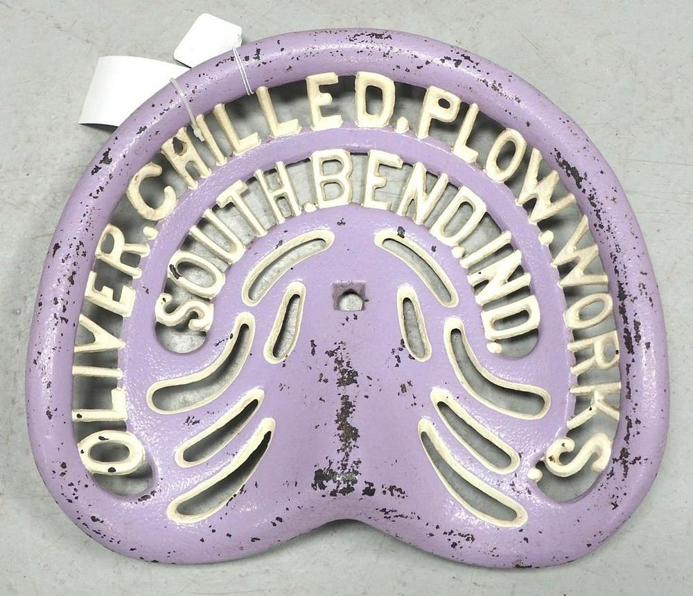 Lot 1271: Oliver Chilled Plow Works cast iron seat