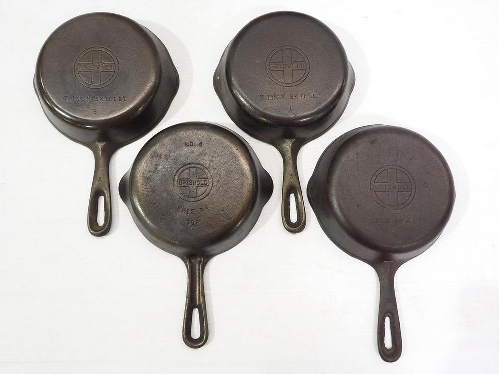 Lot 2503: (4) Griswold No.4 Skillets