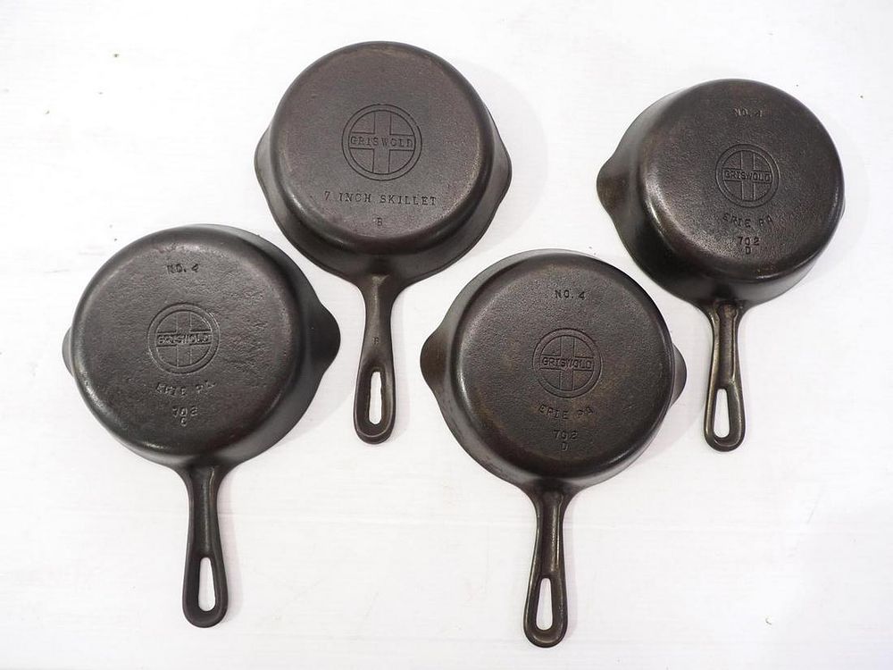 Lot 2504: (4) Griswold No.4 Skillets