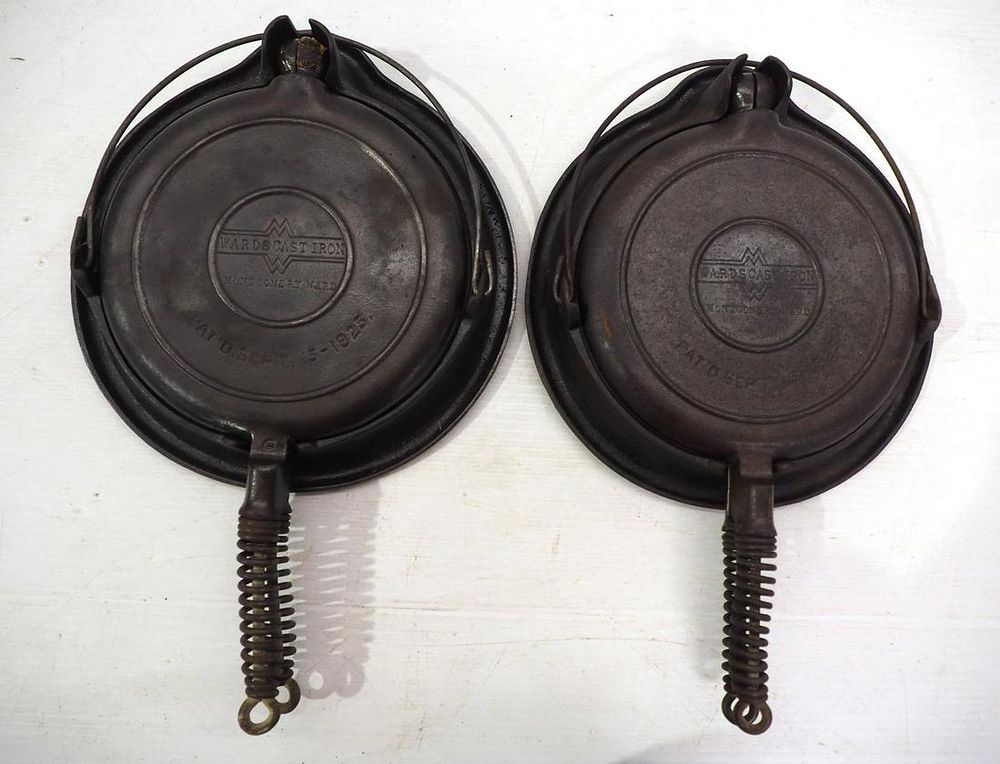 Lot 2729: (2) Montgomery Ward's waffle irons