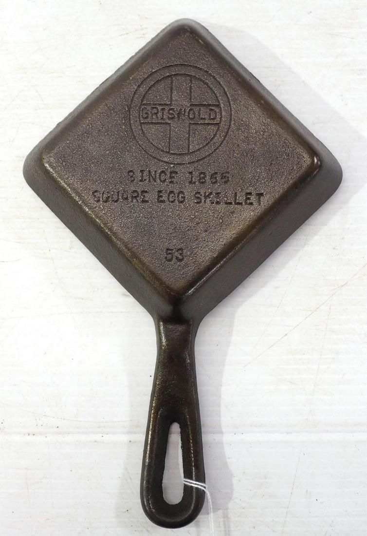 Lot 2757: Griswold  No.53 Square Egg Skillet