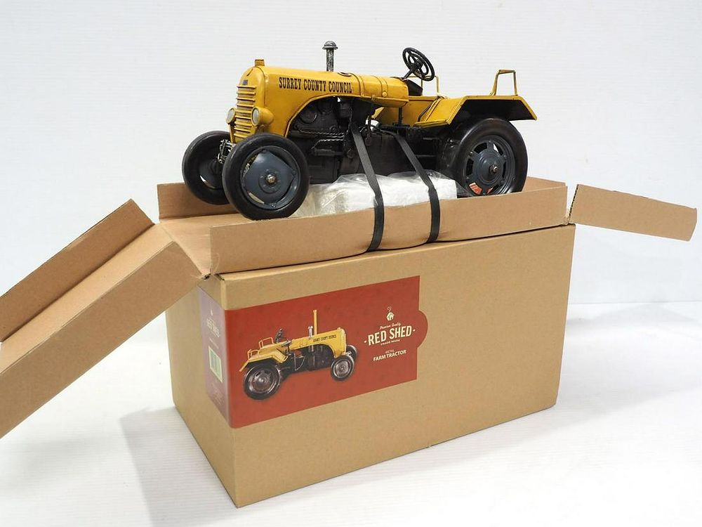 Lot 166: Red Shed Metal Farm Tractor