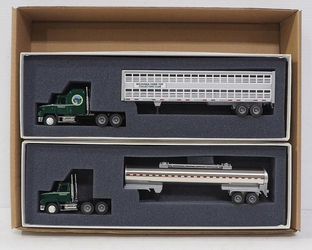 Lot 399: (2) Penjoy Michiana Farm Toy Semis