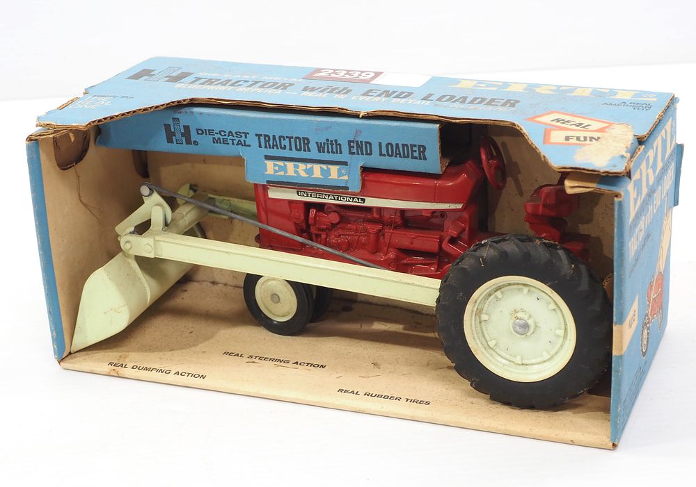 Lot 2339: Ertl International Tractor with End Loader