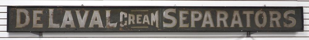 Lot 173: DeLaval Cream Separators sign