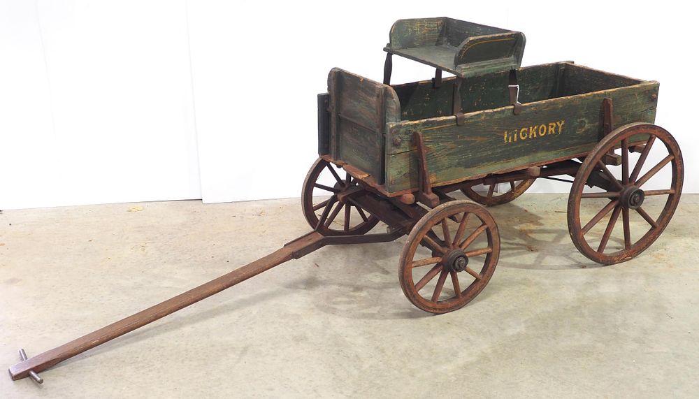 Lot 183: Large wooden goat wagon