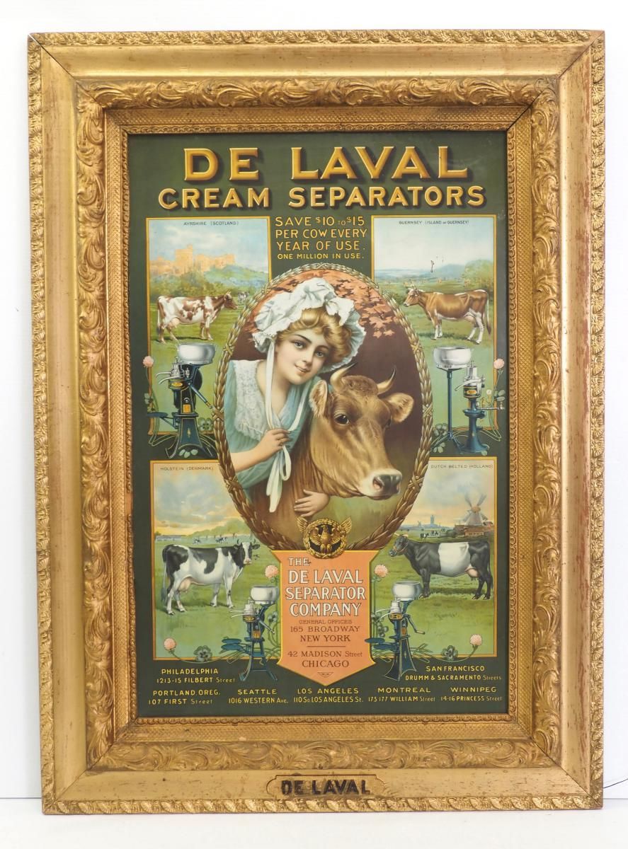 Lot 198: DeLaval Cream Separators sign