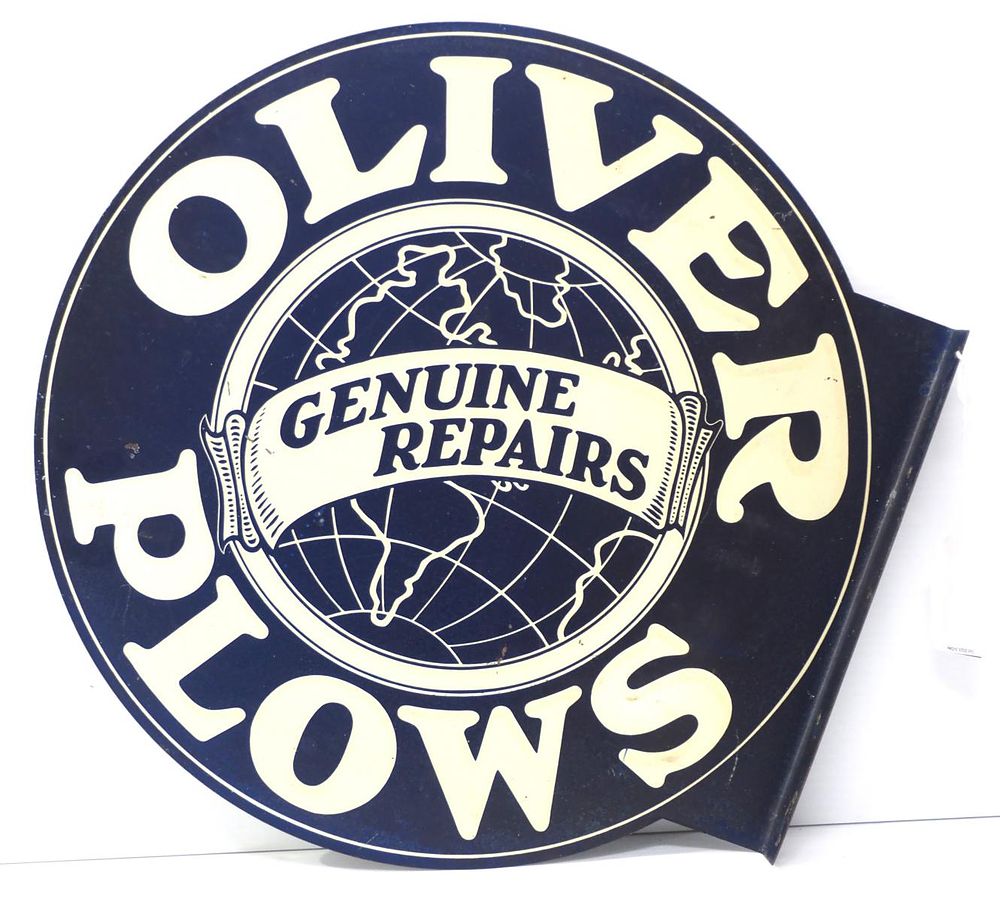 Lot 225: Oliver Plows sign