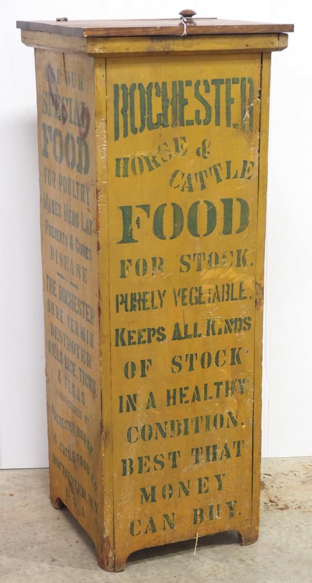 Lot 254: Rochester Horse & Cattle food wooden feed bin