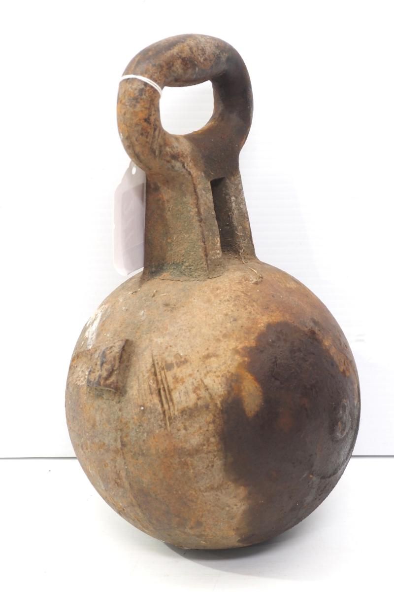 Lot 277: Traveling ball cast iron horse tie "3"