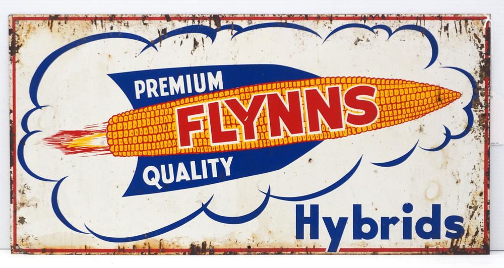 Lot 618: Flynn's Premium Quality Hybrids sign