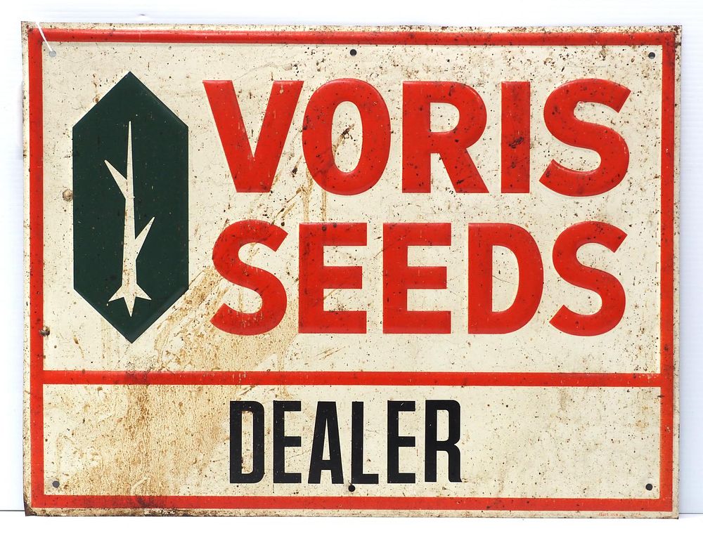 Lot 625: Voris Seeds Dealer sign