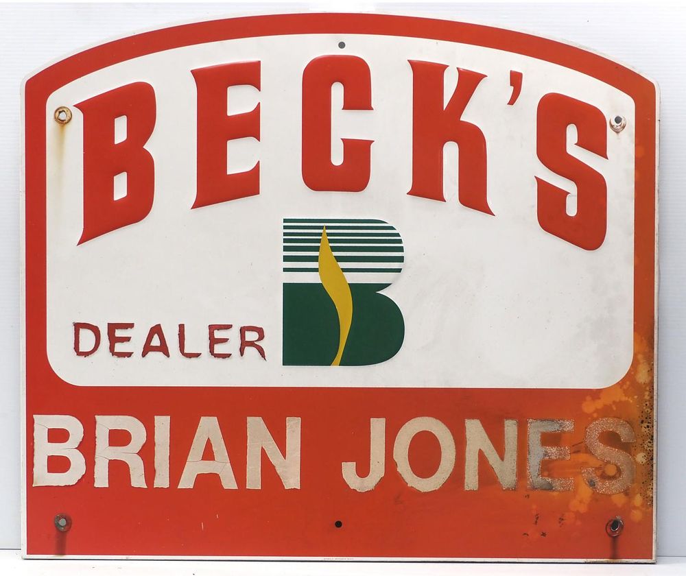 Lot 632: Beck's Dealer sign for Brian Jones