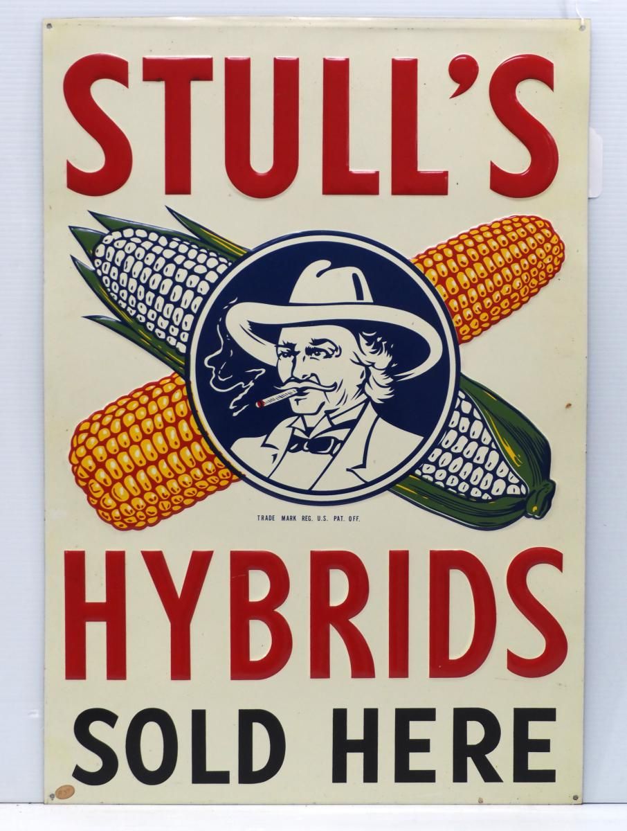 Lot 639: Stull's Hybrids Sold Here sign, WOW!
