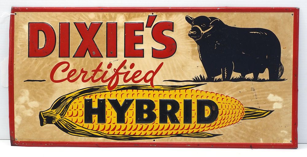 Lot 680: Dixie's Certified Hybrid sign