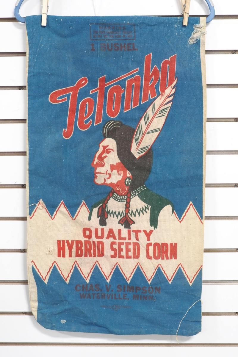Lot 700A: Tetonka Quality Hybrid Seed Corn cloth seed bag