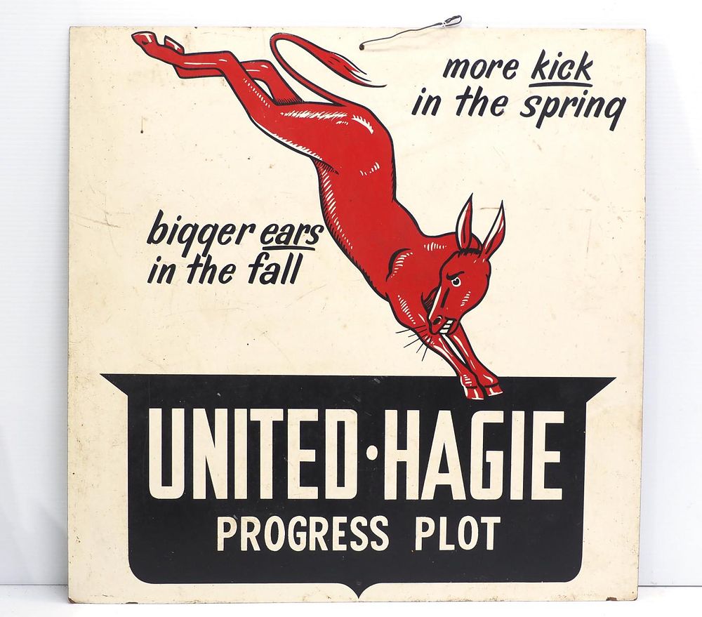 Lot 716: United Hagie Progress Plot sign