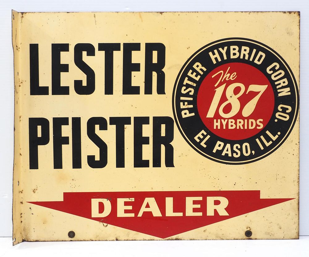 Lot 719: Lester Pfister Dealer sign