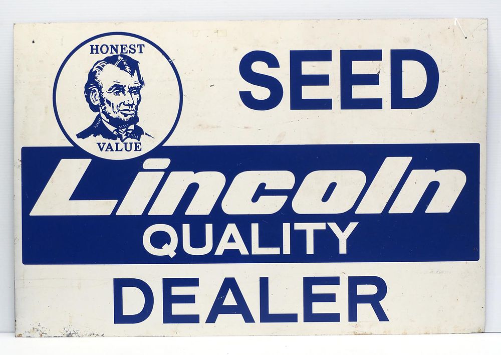 Lot 745: Lincoln Quality Seed Dealer sign