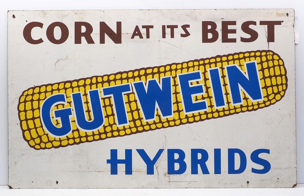 Lot 782: Gutwein Hybrids seed corn sign