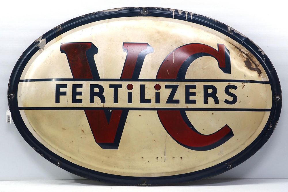 Lot 786: VC Fertilizers convex sign