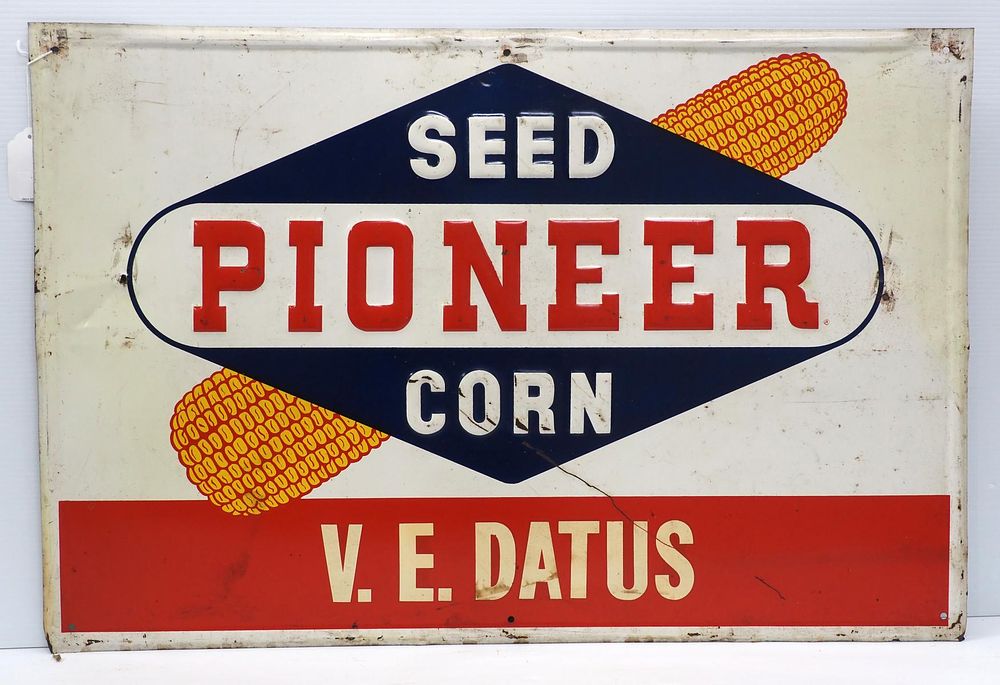 Lot 795: Pioneer Seed Corn dealer sign