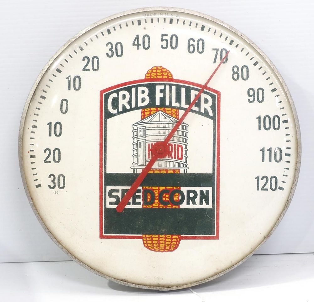 Lot 804: Crib Filler Hybrid Seed Corn thermometer