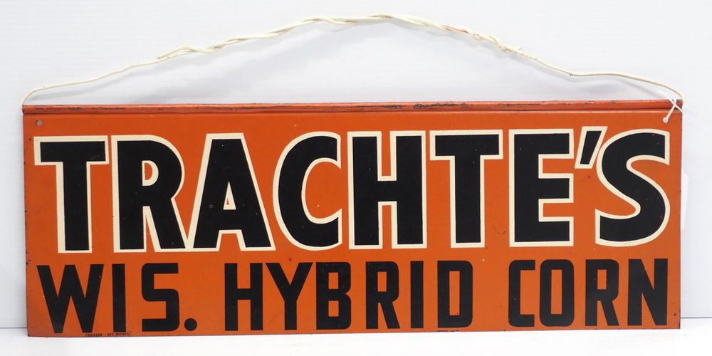 Lot 812: Trachte's Wisconsin Hybrid Corn sign