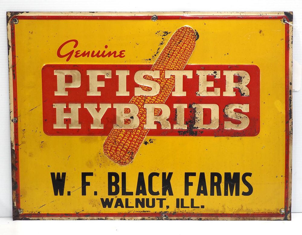 Lot 826: Pfister Hybrids dealer sign