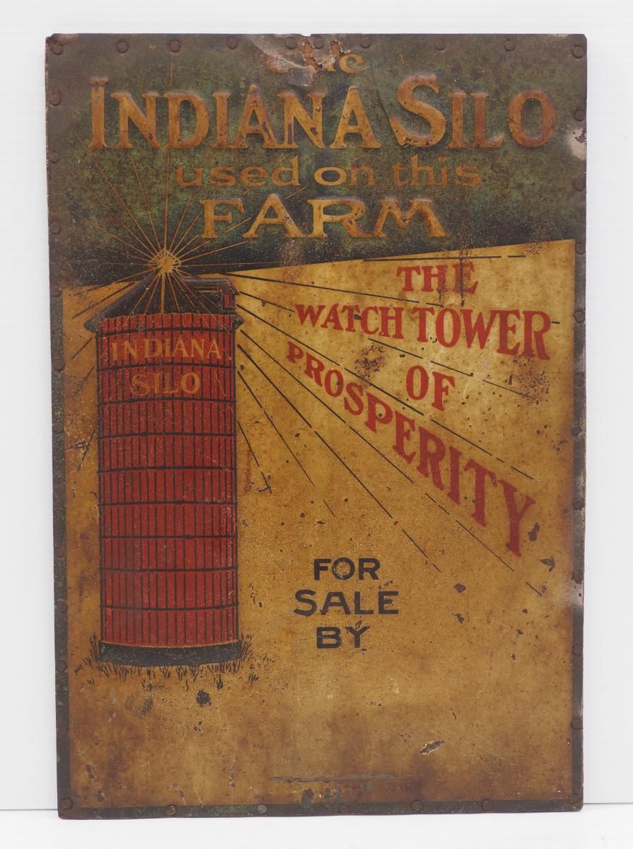 Lot 833: Indiana Silo dealer sign