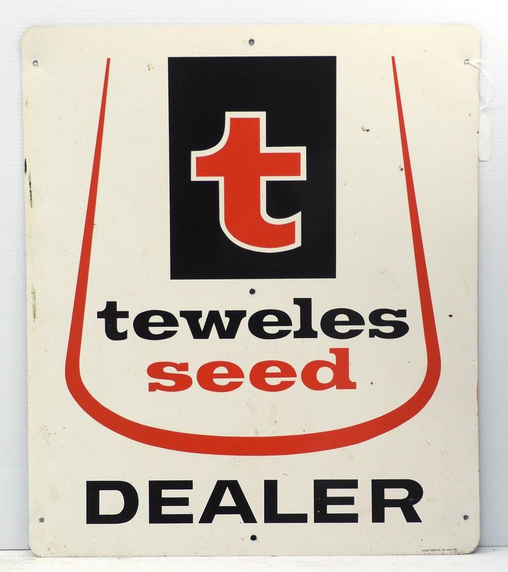 Lot 860: Teweles Seed Dealer sign