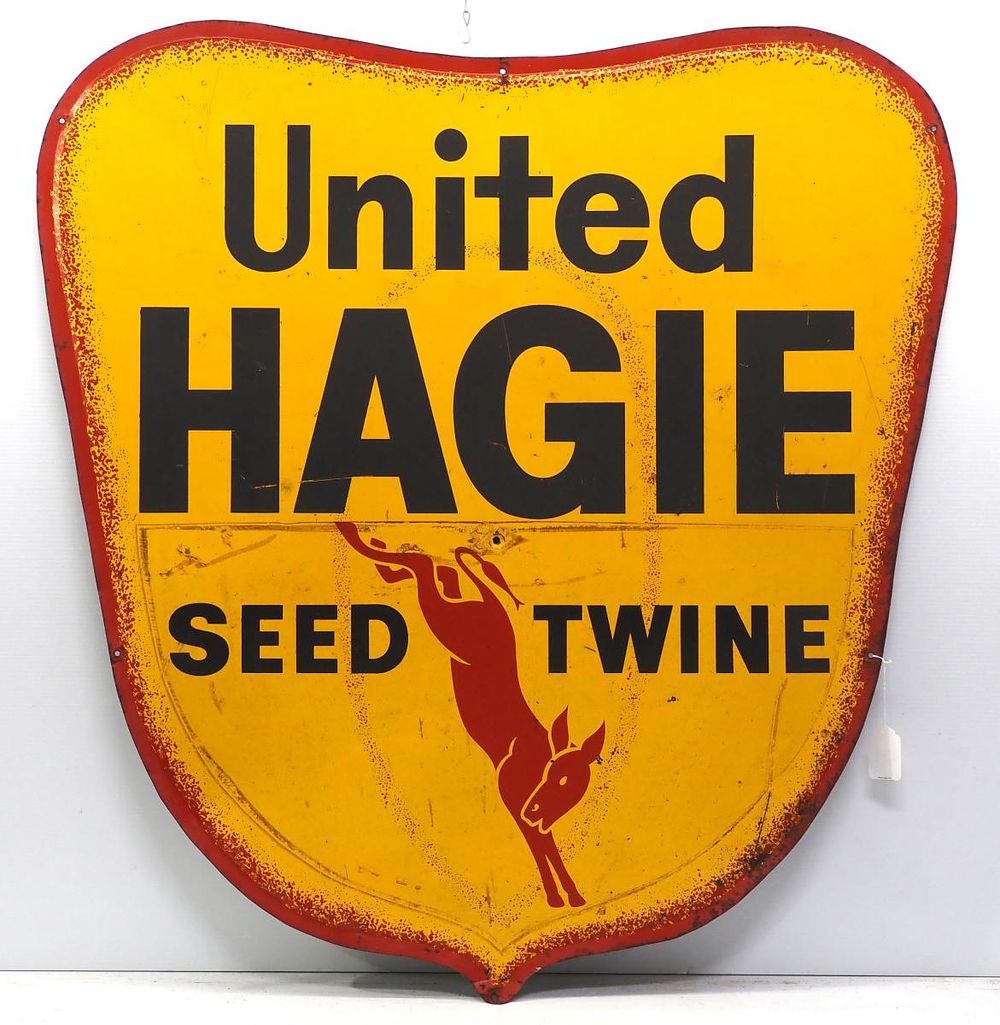 Lot 866: United Hagie Seed & Twine sign